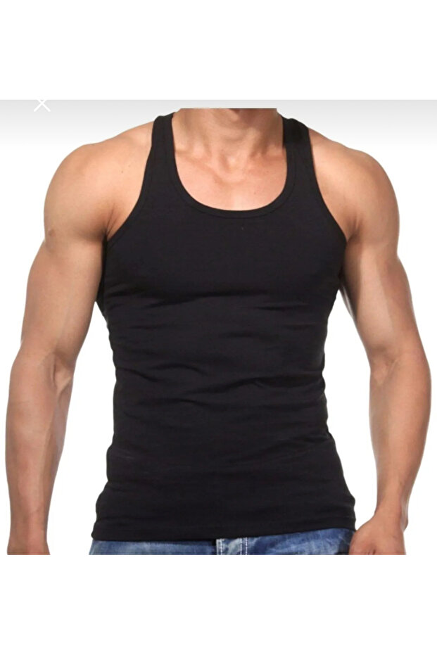 قميص داخلي رجالي أسود - 1