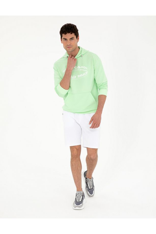 Beyaz Regular Fit Örme Şort 50284172-VR013 - 3