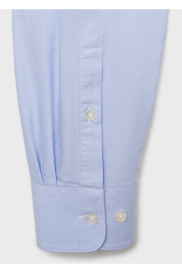 Regular fit pamuklu Oxford gömlek - 5