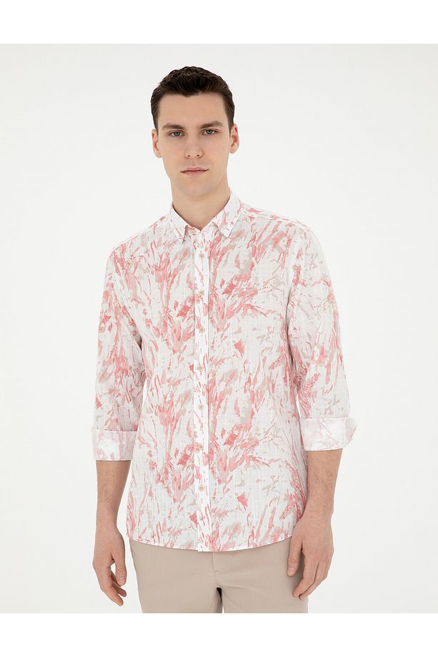 Pembe Regular Fit Uzun Kollu Gömlek 50284239-vr186 - 3