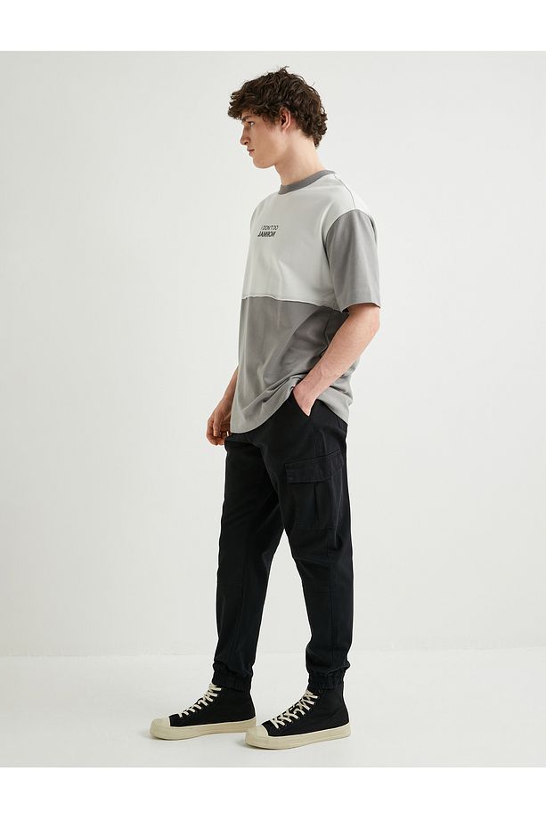 Jogger Pantolon Kargo Cepli Beli Bağcıklı - 1