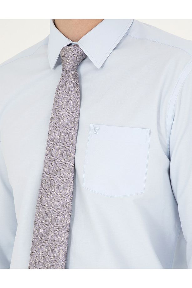 Açık Mavi Regular Fit Uzun Kollu Basic Gömlek 50285596-VR003 - 7