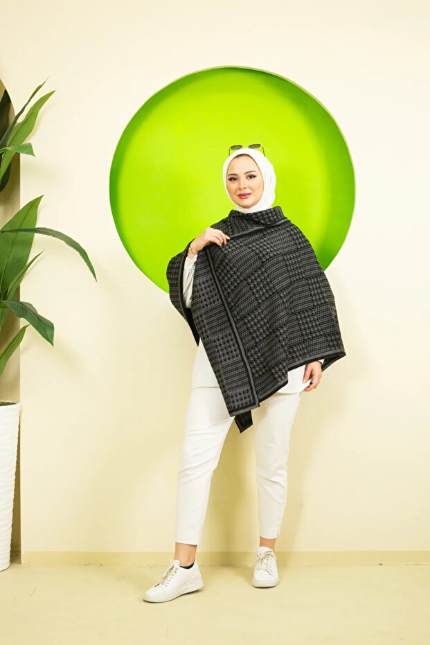 المعطف المثلث المطبوع للنساء - 4