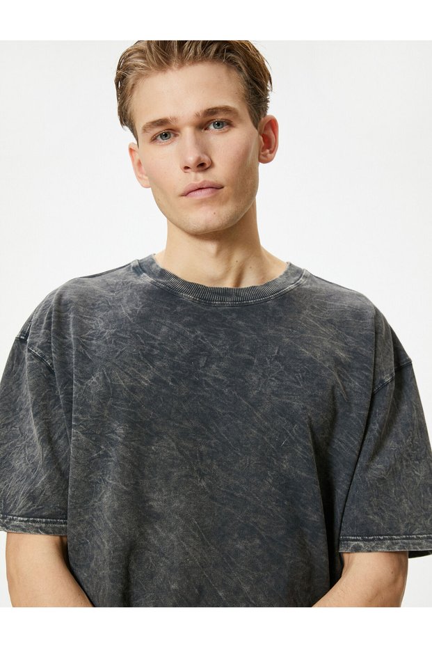 Oversize T-Shirt Washable Crew Neck Short Sleeve