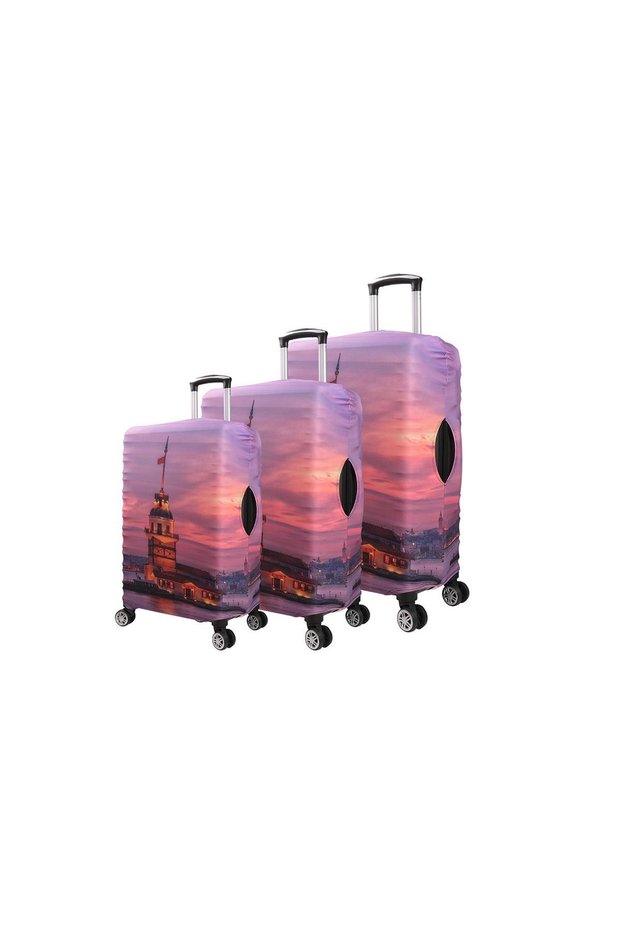3-Piece Luggage Cover for Maiden's Tower Large Medium Cabin Size
