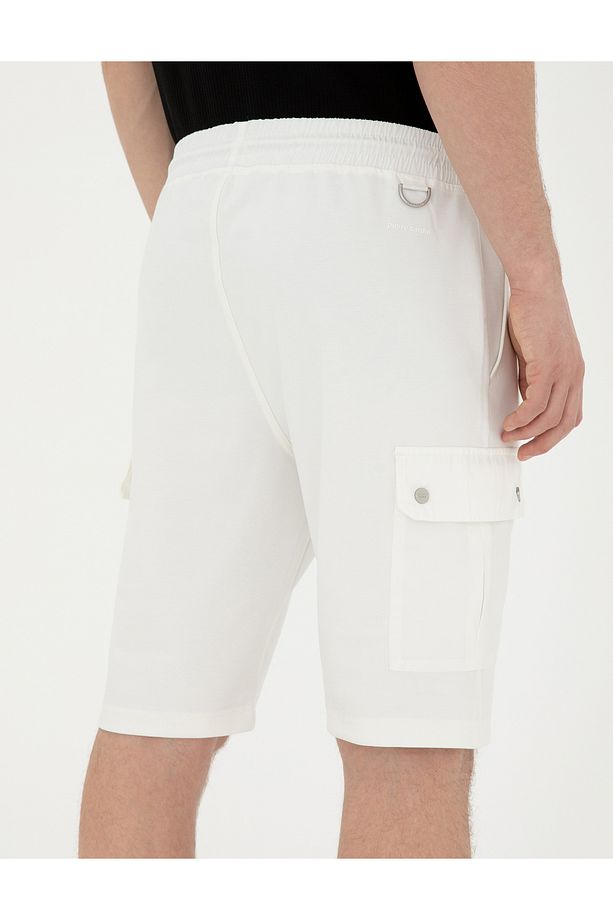 Ekru Regular Fit Örme Şort 50288263-VR019 - 7
