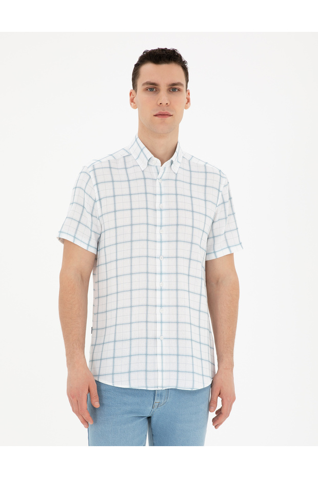 Mavi Regular Fit Kısa Kollu Gömlek 50288567-VR036 - 1