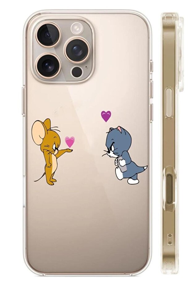 غطاء سيليكون شفاف بنمط متوافق مع آيفون 16 برو ماكس - 1