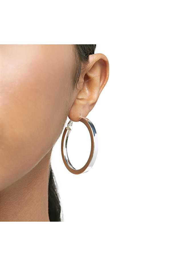 Basic Orta Boy Halka Küpe - 4