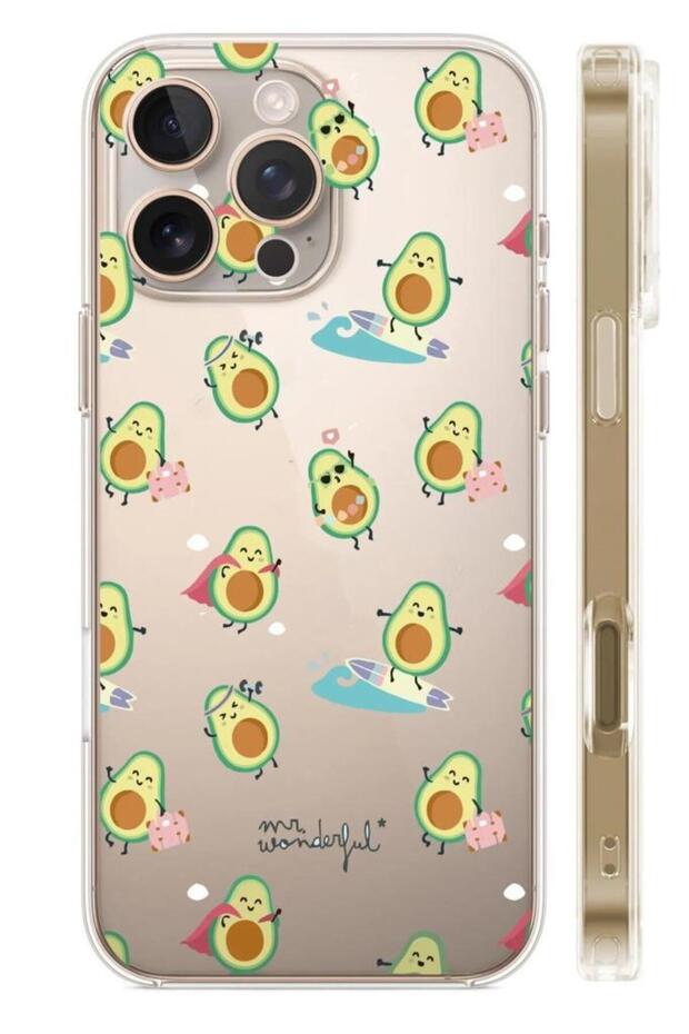 Patterned transparent silicone case compatible with iphone 16 pro max