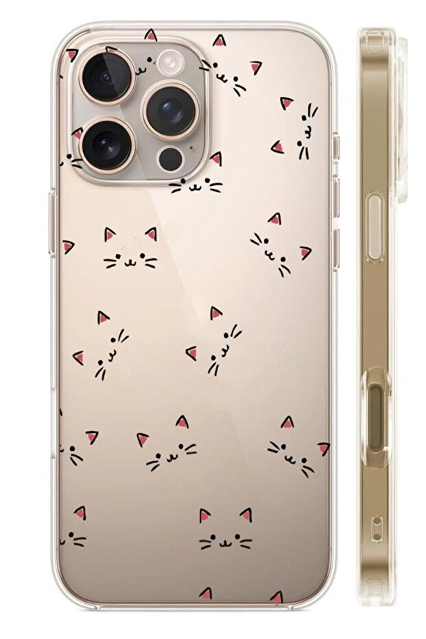 Patterned transparent silicone case compatible with iphone 16 pro max - 1