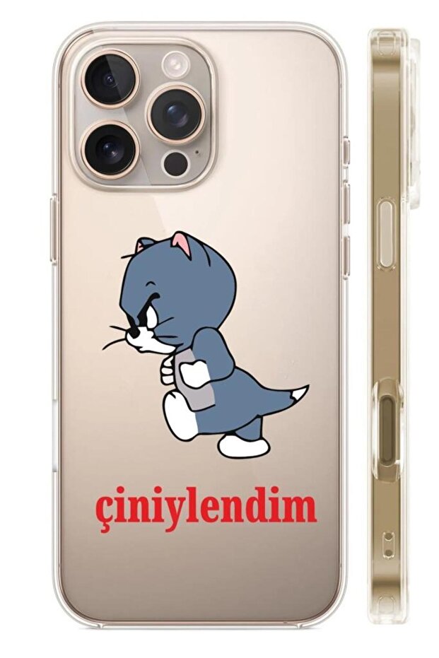 غطاء سيليكون شفاف بنمط متوافق مع آيفون 16 برو ماكس - 1