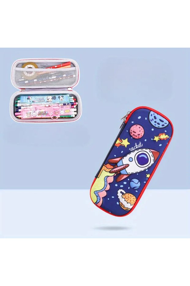 Space Pattern Children's Pencil Case - Embossed