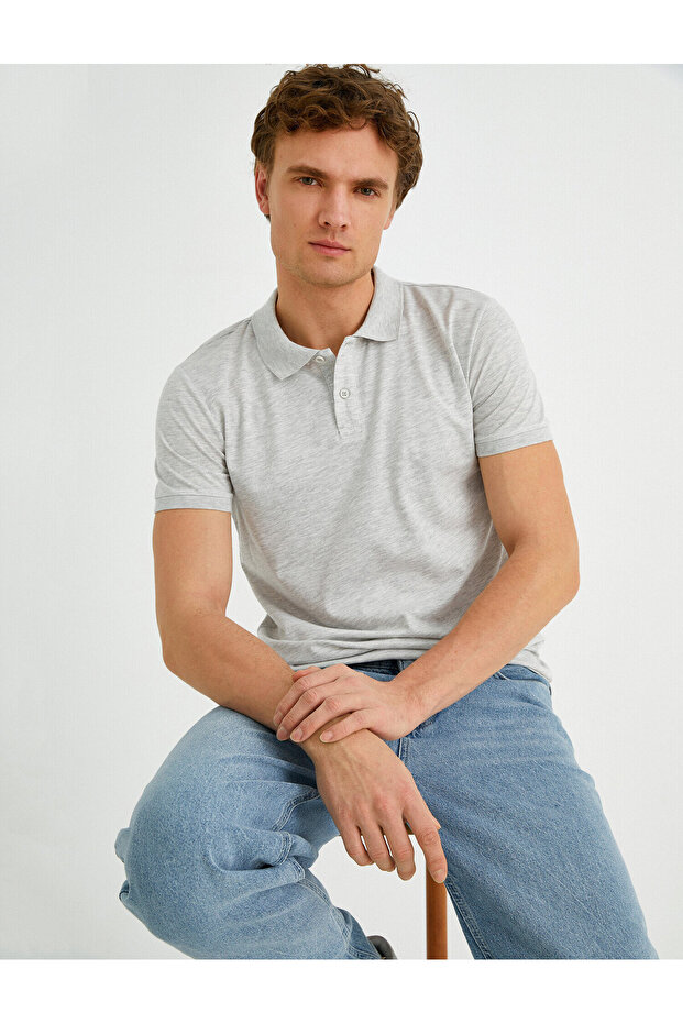 Basic Polo Yaka Tişört - 1