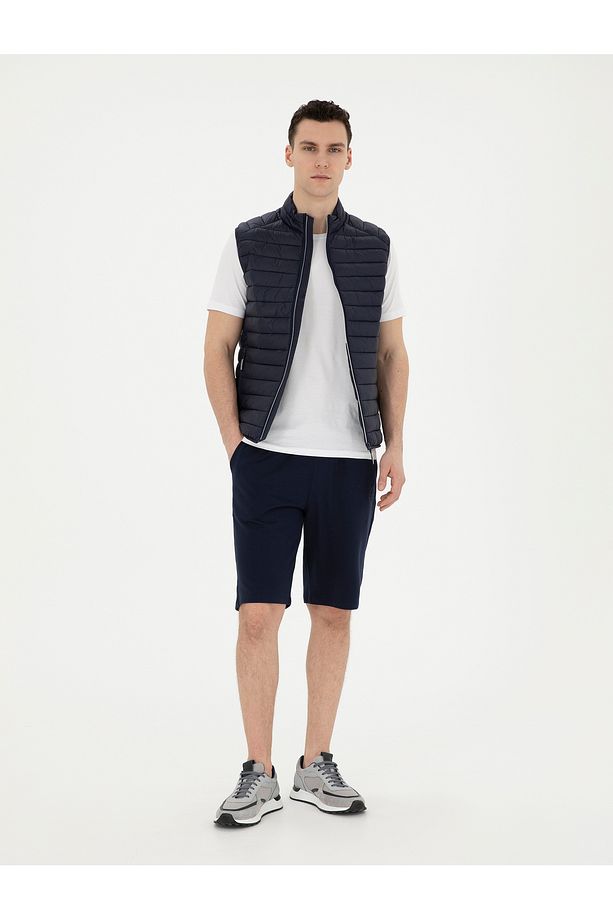 Lacivert Slim Fit Örme Şort 50292219-VR033 - 1