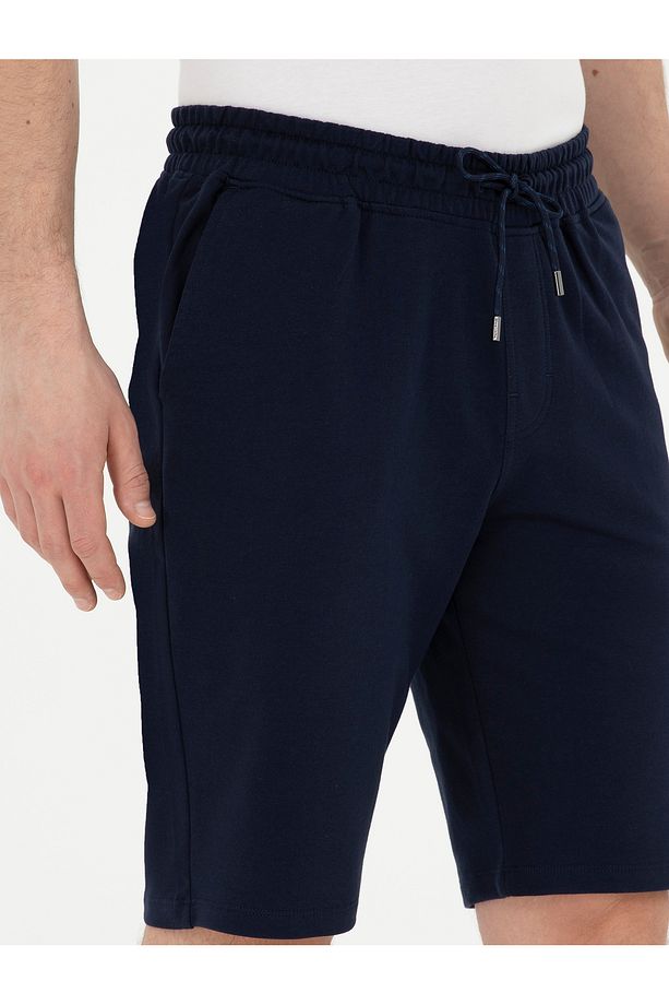 Lacivert Slim Fit Örme Şort 50292219-VR033 - 5