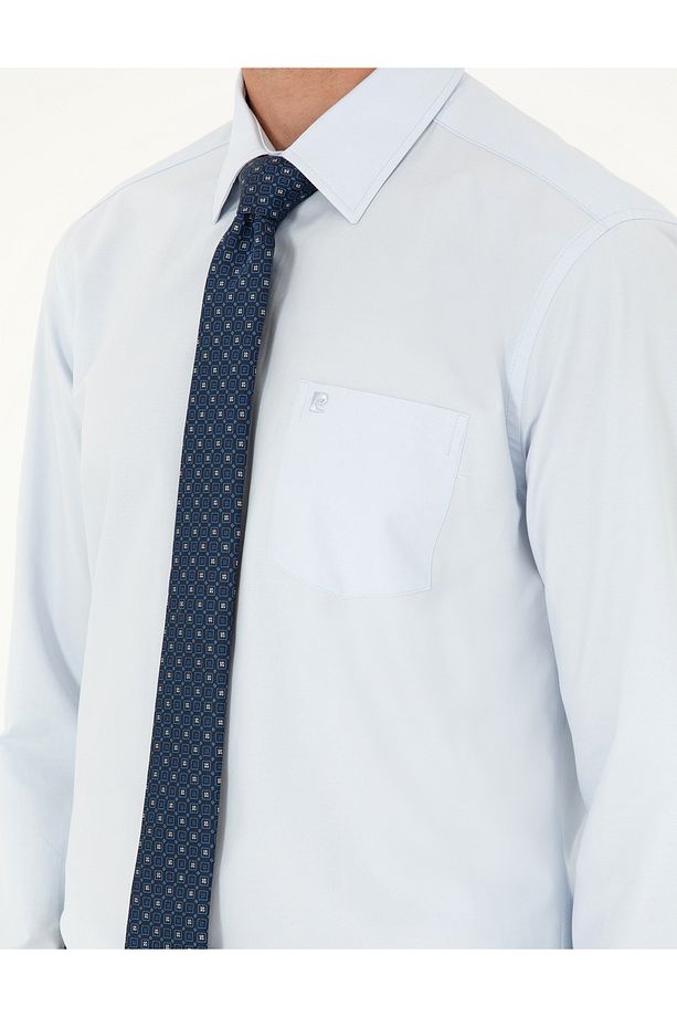 Açık Mavi Regular Fit Uzun Kollu Basic Gömlek 50292551-vr003 - 7