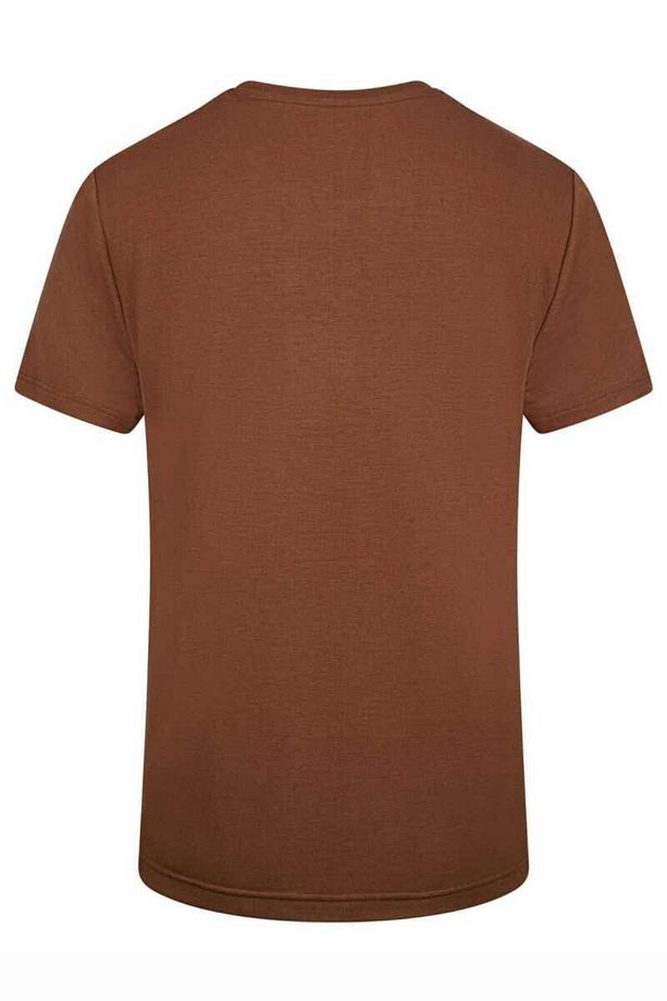 Viloft Sıfır Yaka Kakao Erkek T-shirt - 3