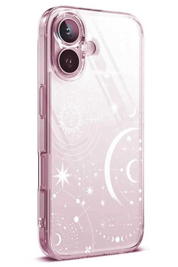 حافظة سيليكون شفافة منقوشة متوافقة مع آيفون 16 - 1