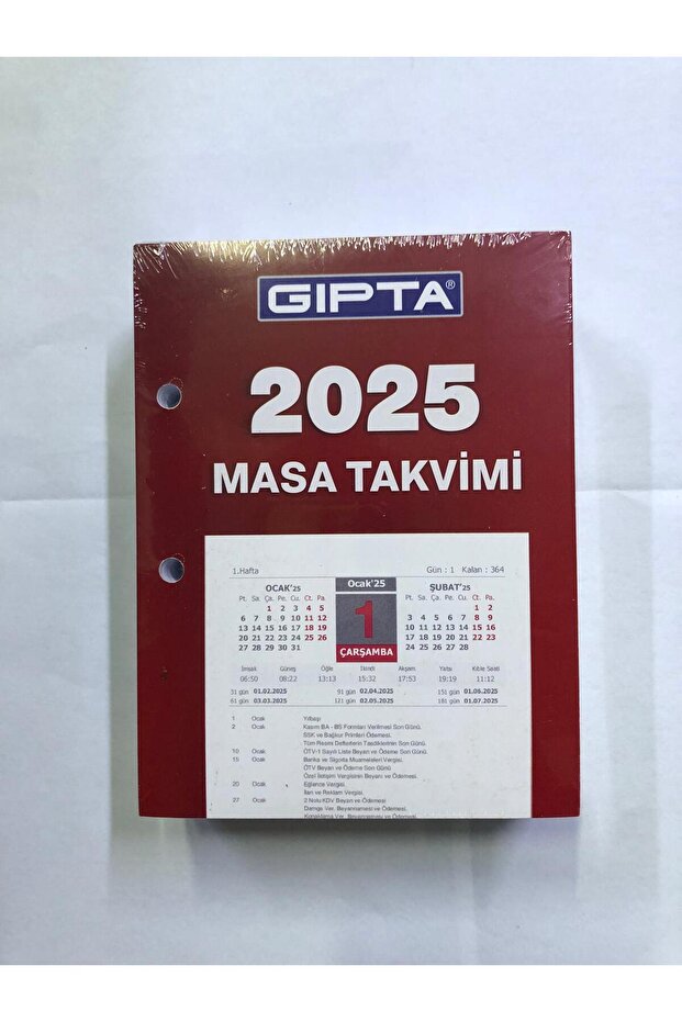 GIPTA BLOK MASA TAKVİMİ 2025 - 2