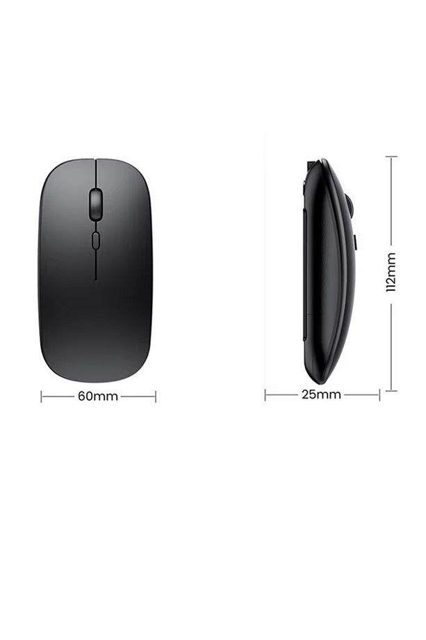ŞARJLI MOUSE 2.4GHZ USB WİRELESS VE BLUETOOTH LU SESSİZ FARE İOS ANDROİD TABLET TELEFON UYUMLU - 8