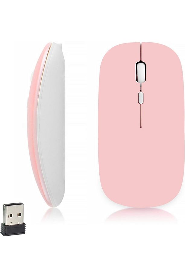 ŞARJLI MOUSE 2.4GHZ USB WİRELESS VE BLUETOOTH LU SESSİZ FARE İOS ANDROİD TABLET TELEFON UYUMLU - 5