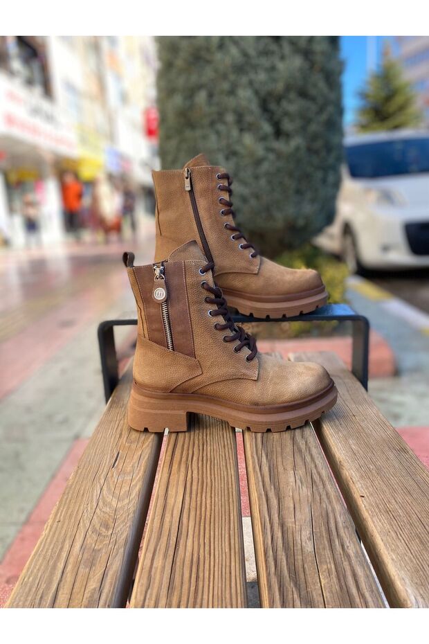MAMMAMİA 1550B TAUPE Deri  Bot - 1