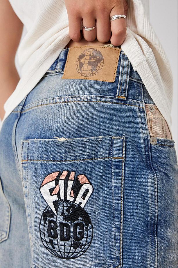 Orta Yıkama Carpenter Denim Uzun Şort - 8