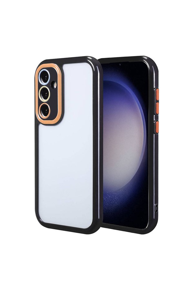 Galaxy S23 Compatible Case Camera Protected Colorful Edge Vitamin Cover T32438 - Black