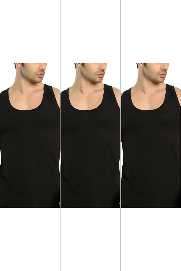 Bărbați Basic Bumbac Premium Classic Atlete Pachet 3 - 2