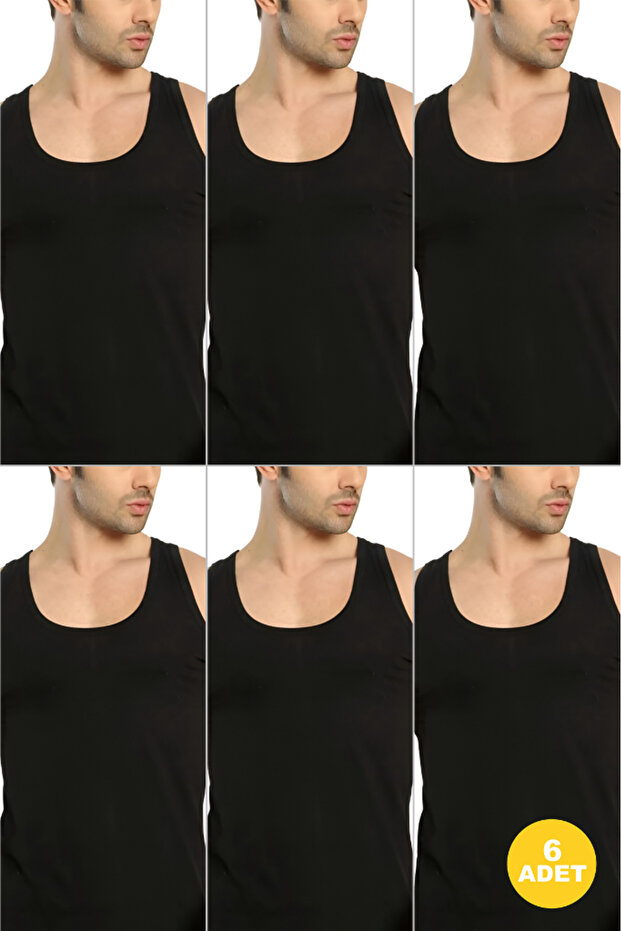 Men's Basic Cotton Premium Classic Athlete 6 Pack - 1