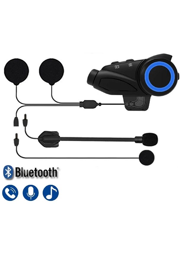Motosiklet Kameralı Intercom Ios Android Uyumlu Kask Kulaklığı Suya Dayanıklı M3 Serisi - 2