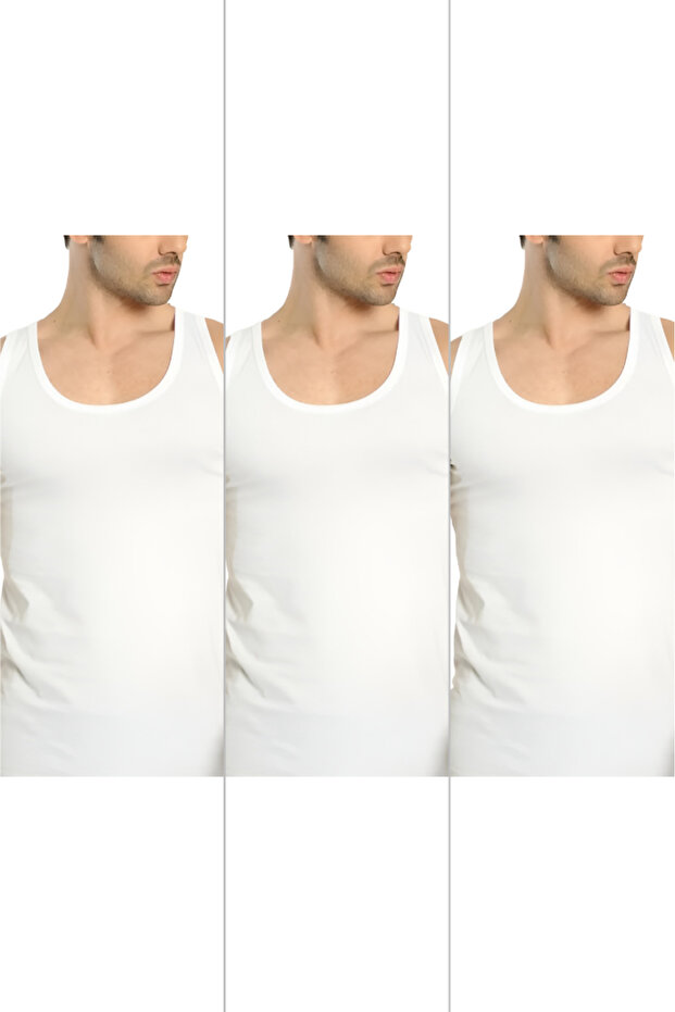 Bărbați Basic Bumbac Premium Classic Atlete Pachet 3 - 2