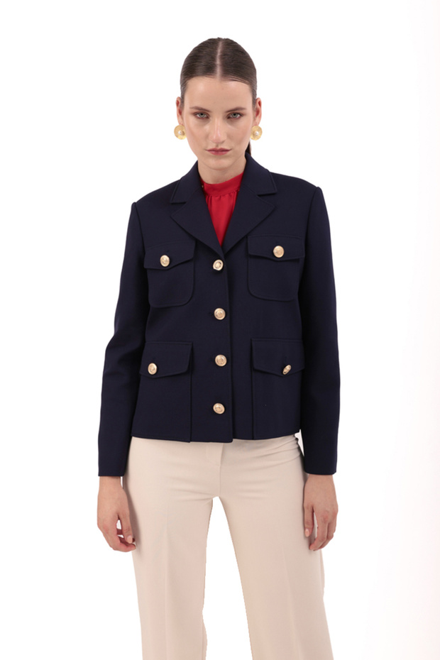 Örme Kısa Ceket - 1