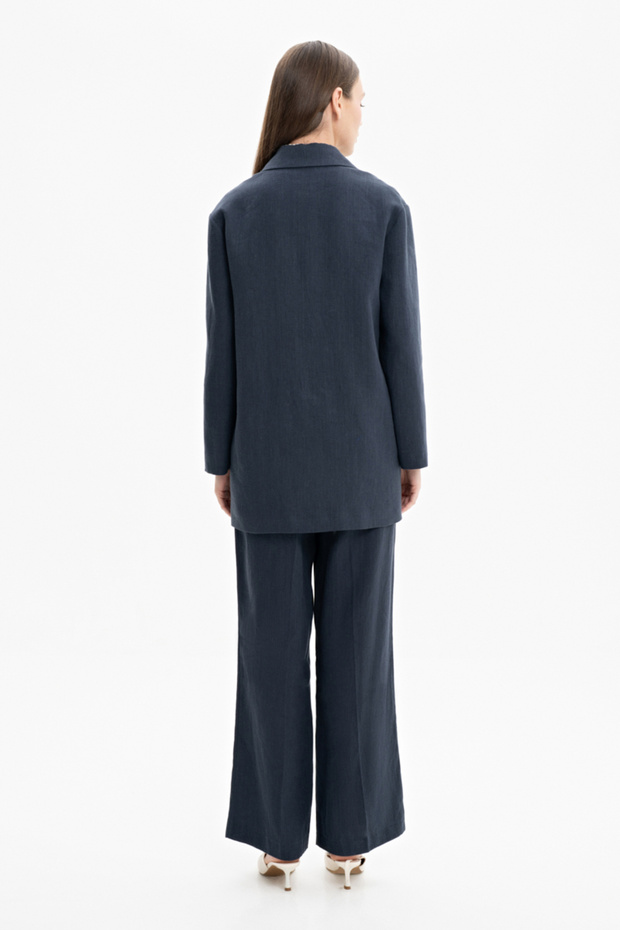 Comfortable Cut Linen Jacket - 4