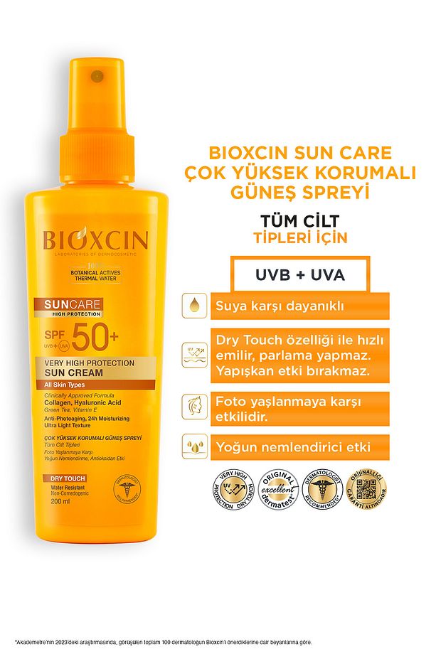 Sun Care Tüm Ciltler Için Güneş Spreyi Spf 50 200 ml 3 adet - 4