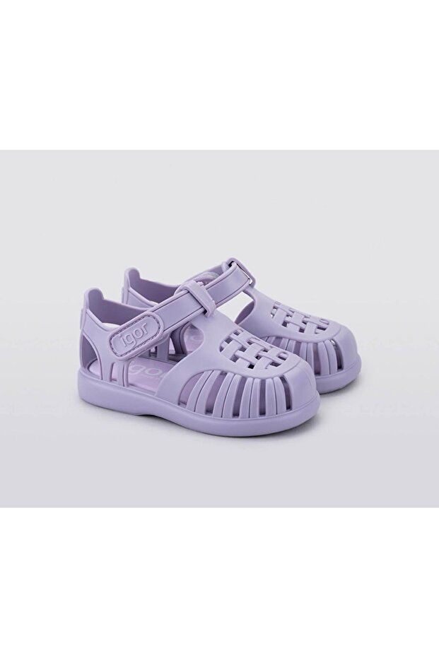 S10271 Tobby Solid Çocuk Sandalet Leylak - 2