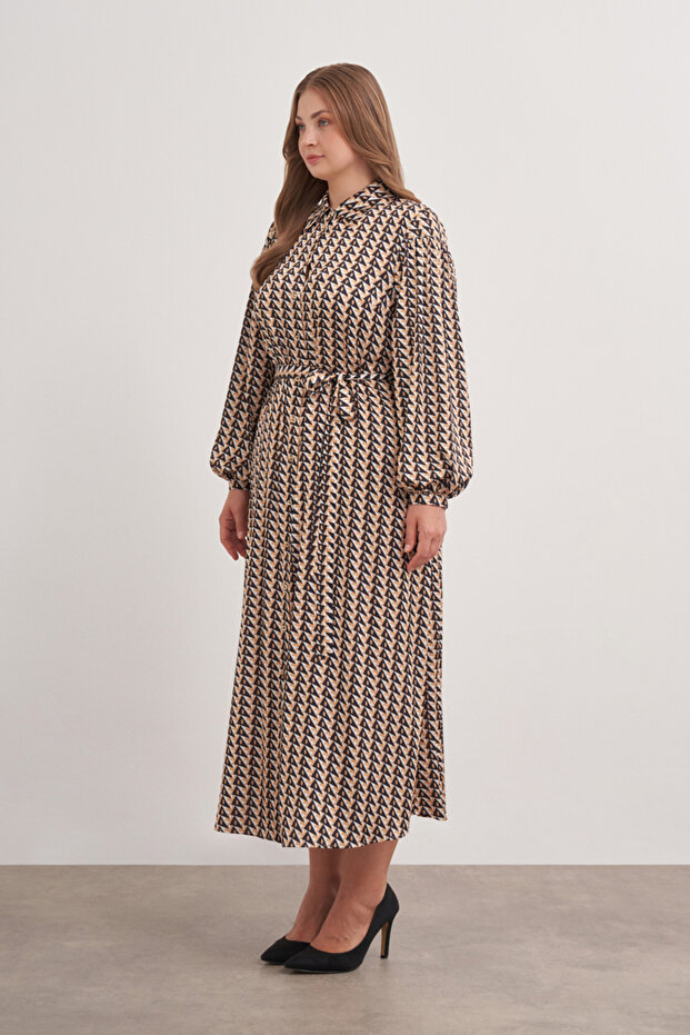 4638112 Balon Kol Elbise - 3