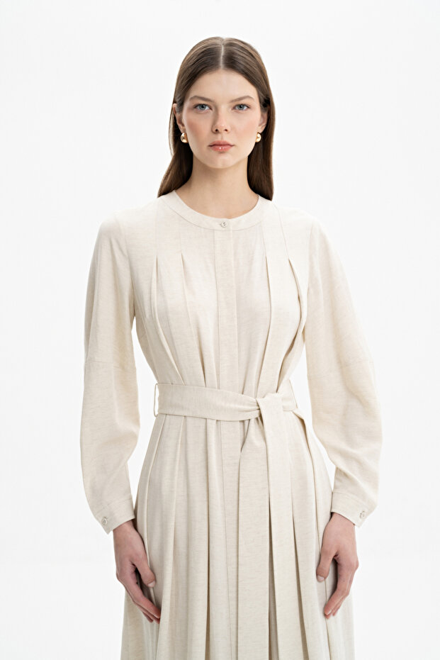 Belden Kuşaklı Elbise - 4