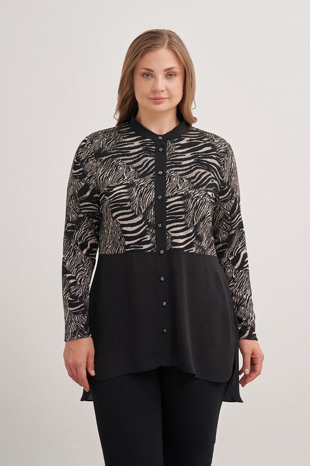 2675112 Zebra Desenli Bluz - 5