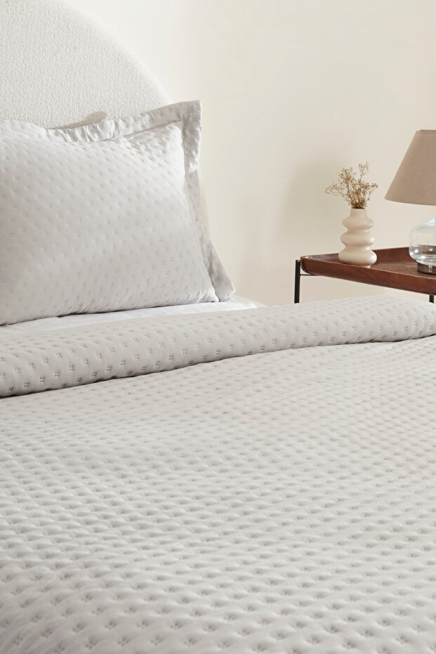 Breeze Soft Tek Kişilik Yatak Örtüsü Gri - 3