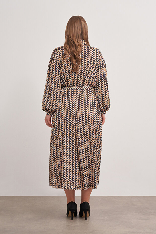 4638112 Balon Kol Elbise - 6