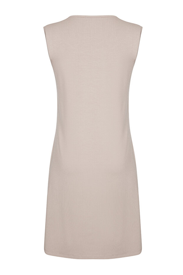 طاقم الرقبة صفر الأكمام سترة - 3