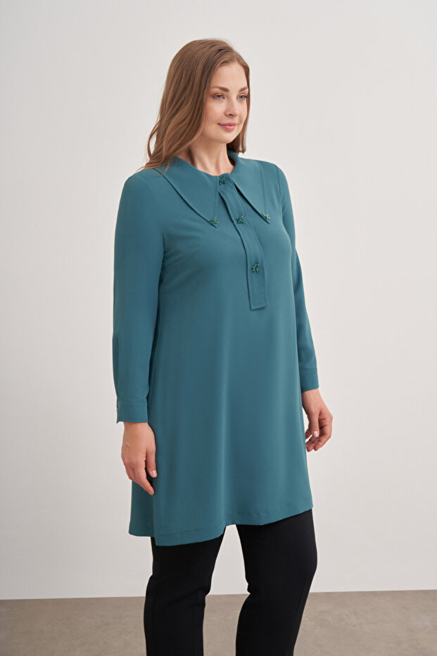 15748112   - تونيك ذو ياقة كبيرة - 2