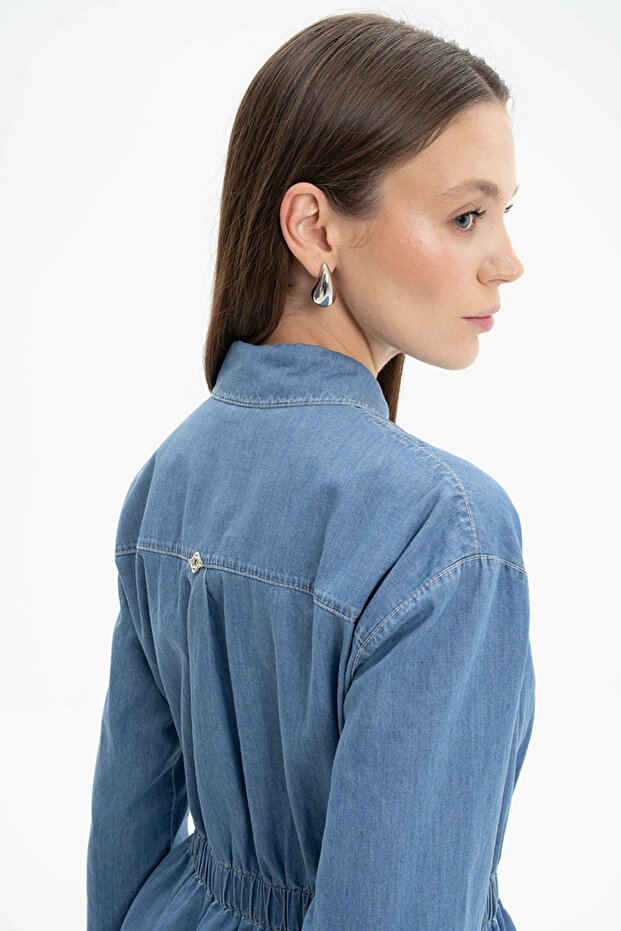 Beli Lastikli Jean Pardösü - 5