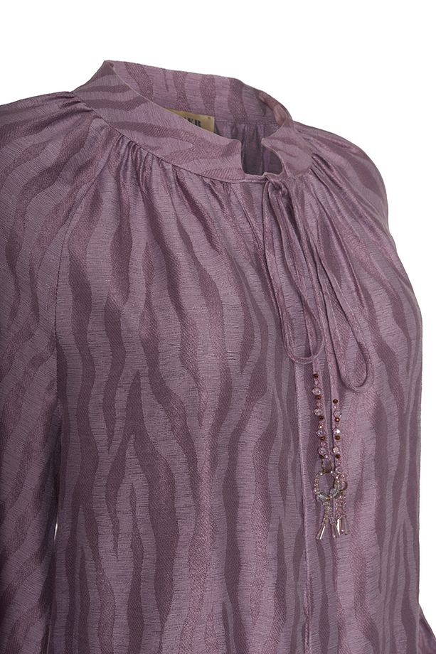 Zebra Desen Bağlamalı Tunik - 2