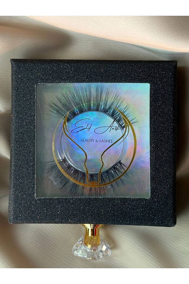 VİZON TAKMA KİRPİK / 3D-E03 /RUSSIAN-CAT EYE MODEL/ÖZEL MIKNATISLI KUTU/ - 4