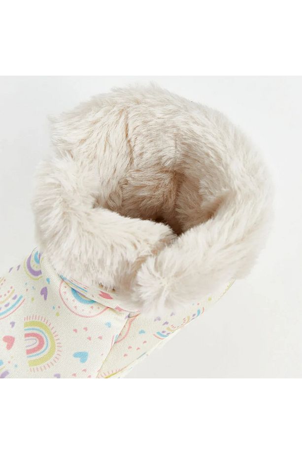 LCW ACCESSORIES Ekru Cırt Cırtlı Kız Bebek Yürüme Öncesi Ev Botu - 4