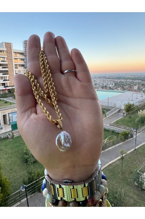Barok İnci Kolye Ucu Ve Kum İnci - 6