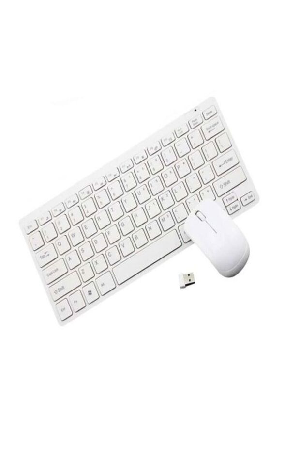 Pl-395 Beyaz Renk Kaliteli Mini Kablosuz Klavye Mouse Set Wifi Klavye Set Mini Mouse Klavye Set - 2